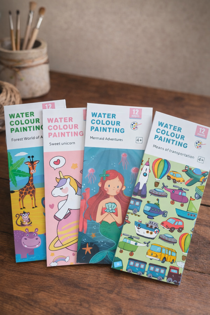 🎨 Vishkaa’s Water Color Coloring Book | Set of 2|