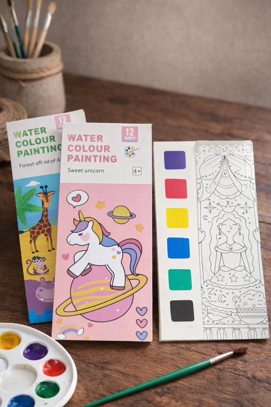 🎨 Vishkaa’s Water Color Coloring Book | Set of 2|
