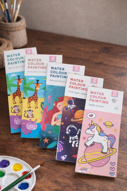🎨 Vishkaa’s Water Color Coloring Book | Set of 2|